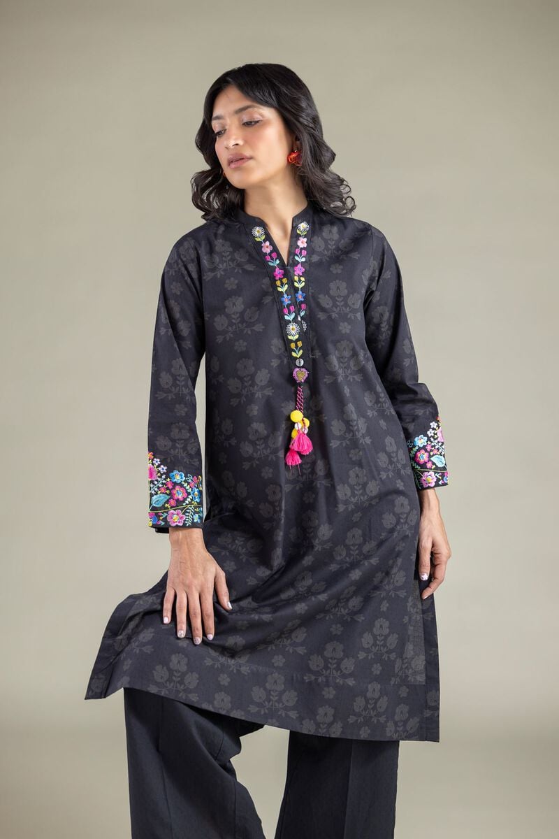 Embroidered Dobby Kurta