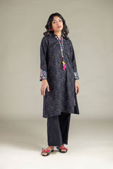 Embroidered Dobby Kurta
