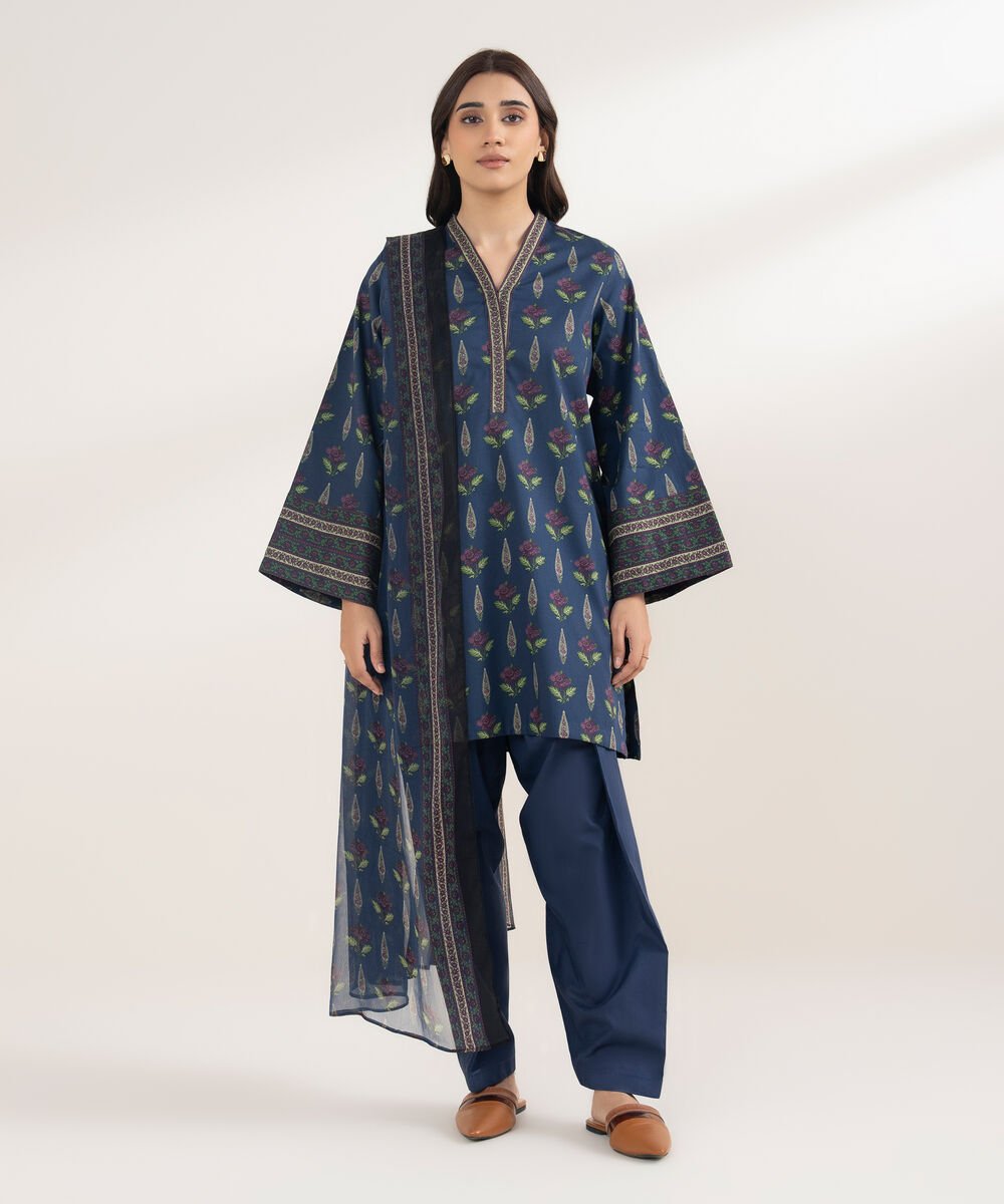 3 Piece - Printed Lawn Suit
