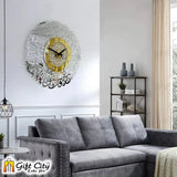 Acrylic Surah Al Ikhlas Islamic Calligraphy Décor Wall Hanging Clock - Gift City