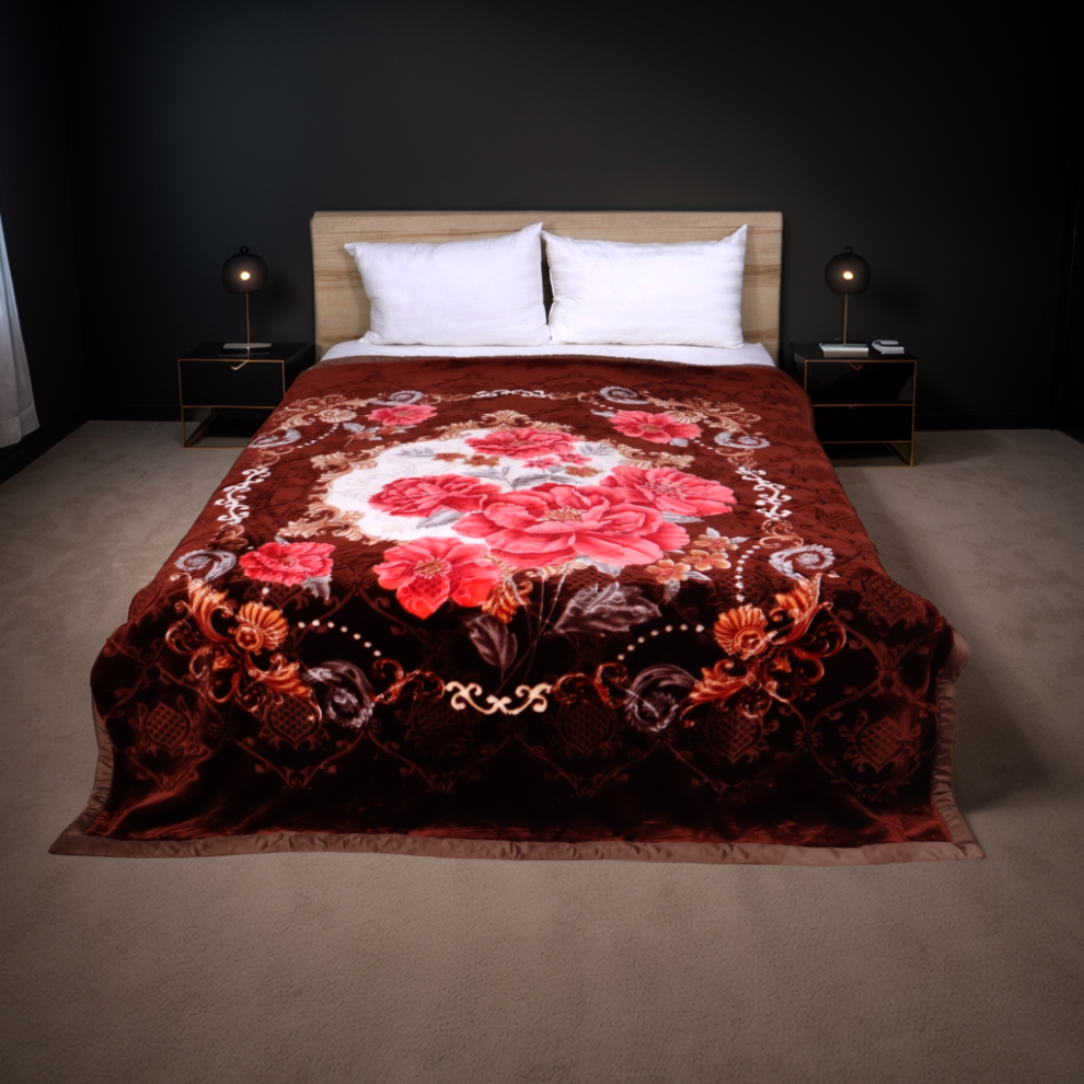 Super Duper Double Bed Blanket- Brown