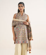 3 Piece - Embroidered Cotton Suit