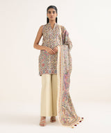 3 Piece - Embroidered Cotton Suit