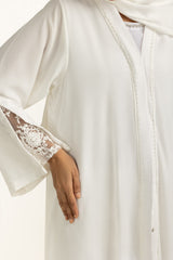 Georgette Embellished Abaya With Scarf
