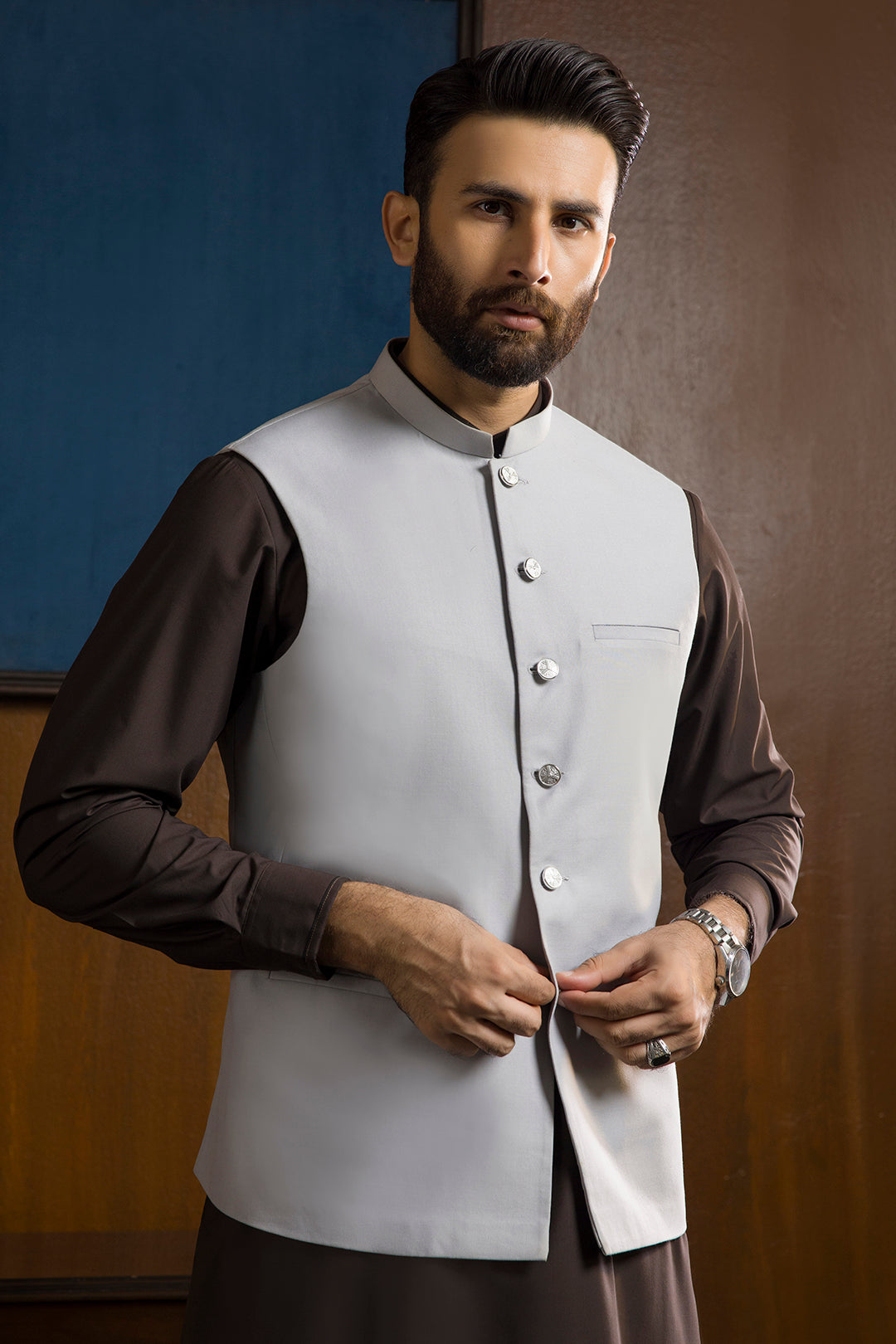 Ash Grey Waistcoat