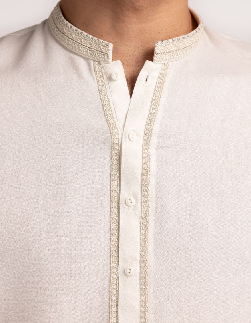 오프화이트 블렌디드 포멀 카미즈 샬와르