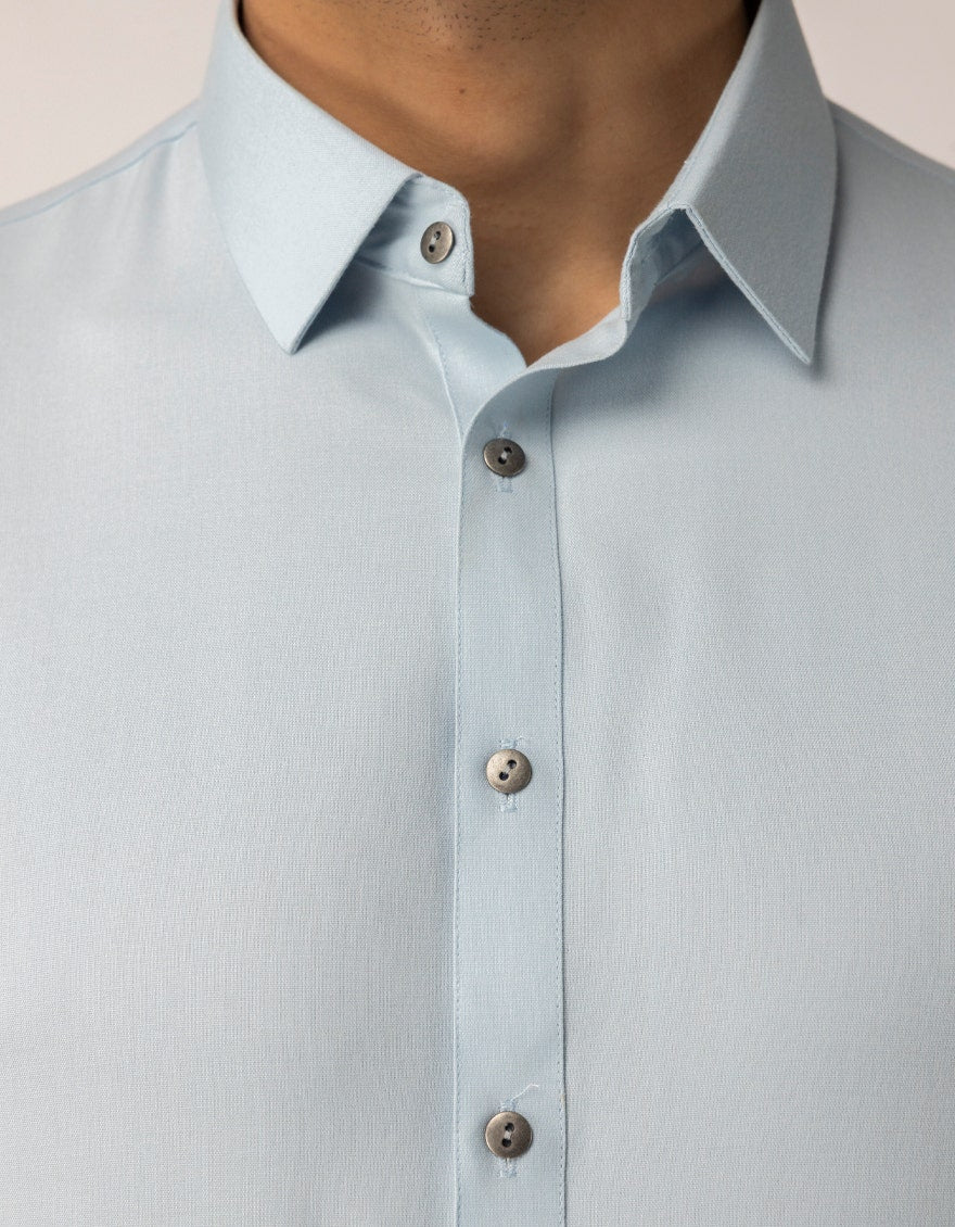 하늘색 혼방 미봉제 카미즈 샬와르 원단