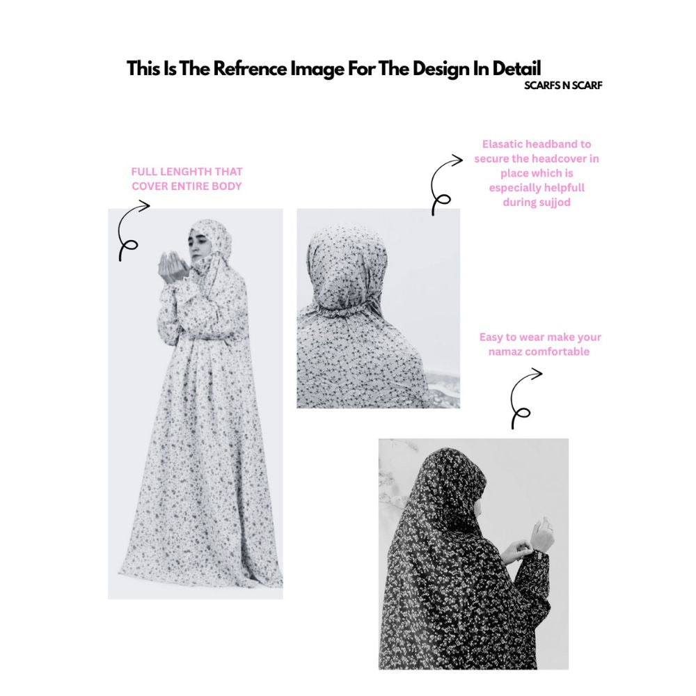 Full Coverage Namaz Chaddar - Petal Gardan Pink